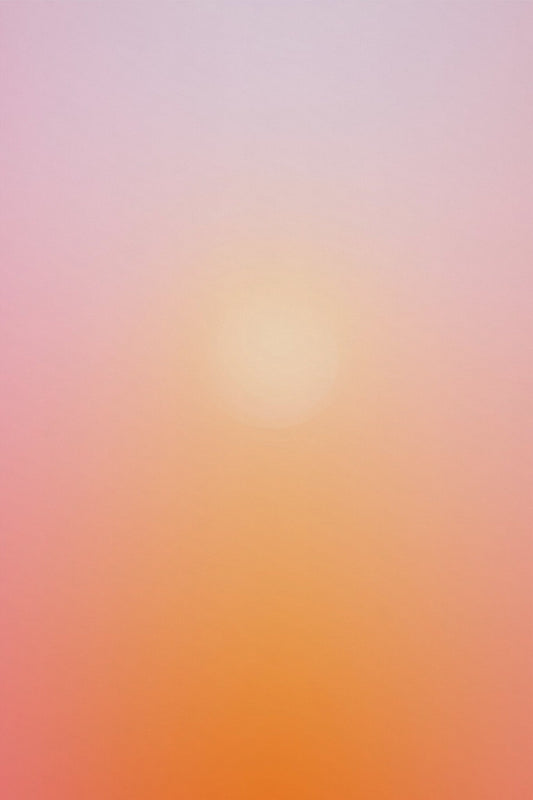 Golden Hour aura gradient wall art showing warm color therapy tones in a wellness space