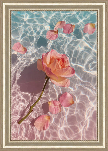 Rose in Water floral wellness wall art bringing a calming, nature-inspired feel to a room