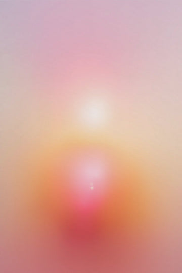Sacred Flame aura gradient wall art styled in a luxury living room by an interior designer