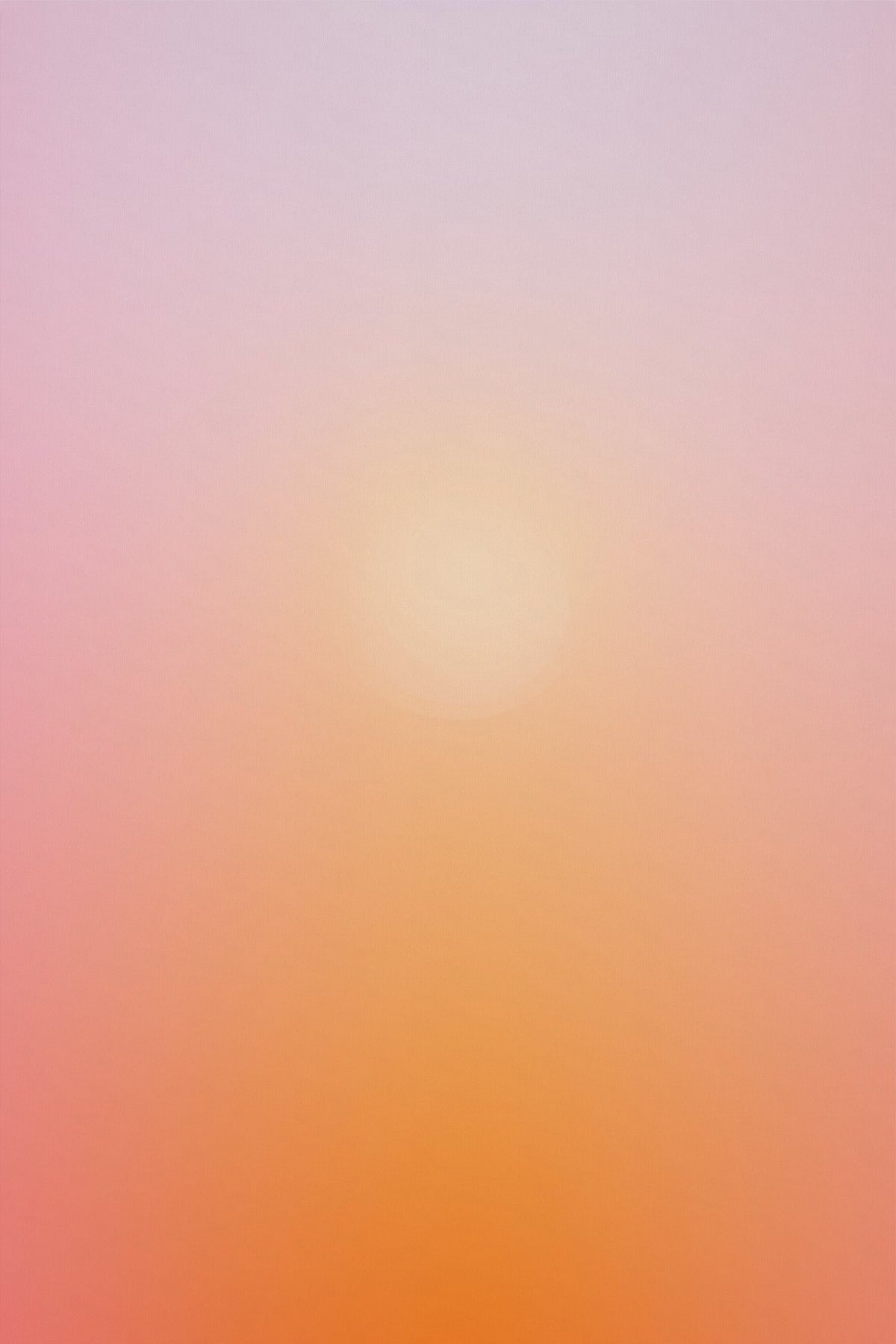 Golden Hour: soft lavender fading through peach to glowing amber, chakra aura canvas art
