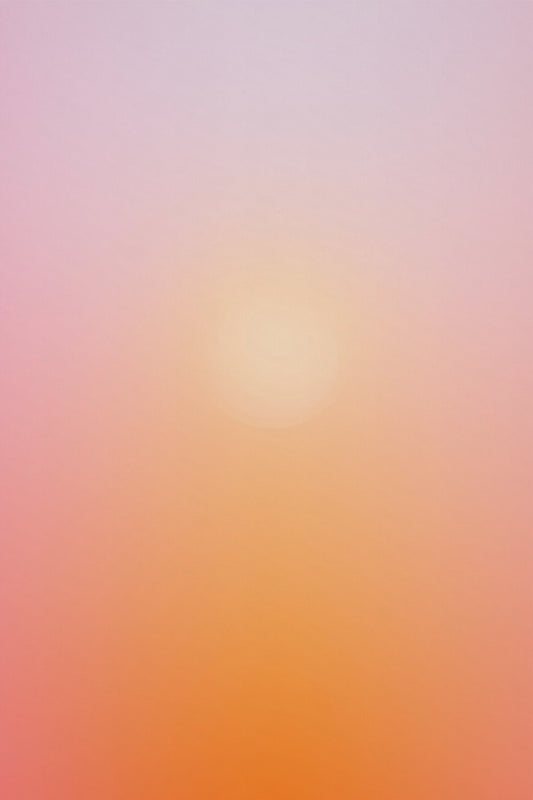 Golden Hour: soft lavender fading through peach to glowing amber, chakra aura canvas art