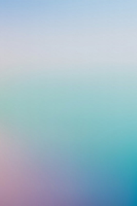 Ocean Calm: soft lavender, sage, and teal aura gradient, throat and heart chakra canvas